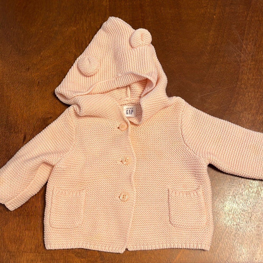 Baby Pink Cardigan with hoodie